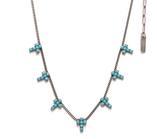 Multi Cross Necklace In Turquoise