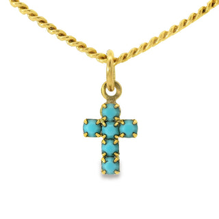 Single Mini Cross Necklace in Colors