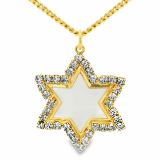 Star of David Necklace in White