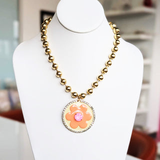 Toshka Necklace in Peach