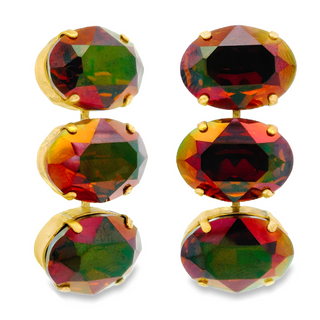 Hazel Earrings in Antique Gold / Chocolate