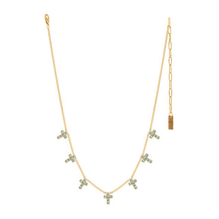 Multi Cross Necklace in Chrysolite