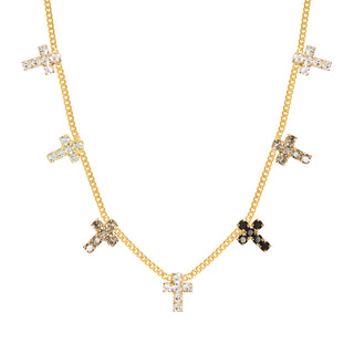 Multi Cross Necklace in Night Fairy