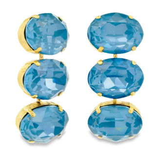 Hazel Earrings in Antique Gold / Denim Ignite