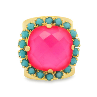 Cambrie Ring in Ultra Fuchsia / Turquoise