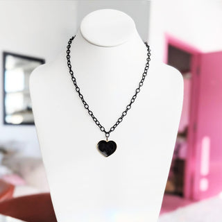 Enamel Heart Reversible Necklace