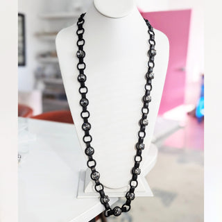 Link Long Necklace in Smutt