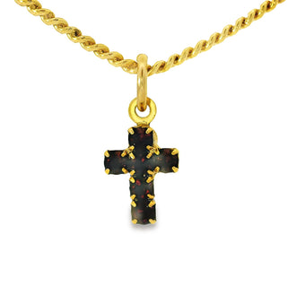 Collier mini croix unique en couleurs