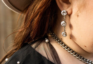 Freya Earrings in Antique Silver