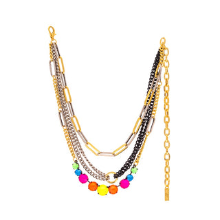Tessa Necklace in Smutt Neon