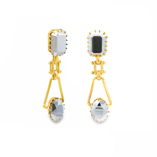 Elke Earrings in Chrome