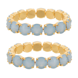 Croatia Stretch Bracelet in Ultra White Opal  - Various Colrs