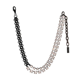 Treyvon Necklace in Gunmetal / Clear