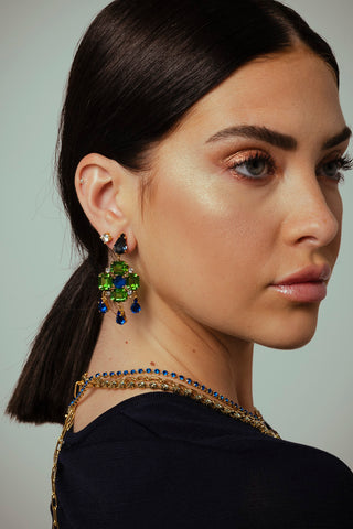 Ryland Earrings in Blue / Green