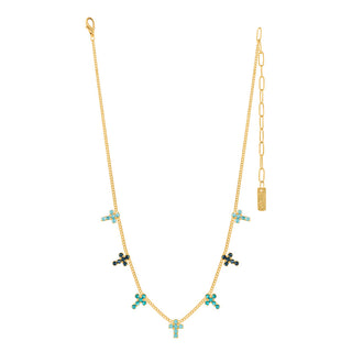 Multi Cross Necklace in Marina Fairy