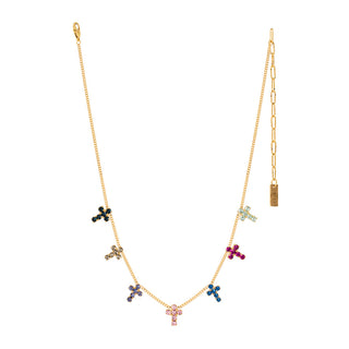 Multi Cross Necklace in Berry Fairy