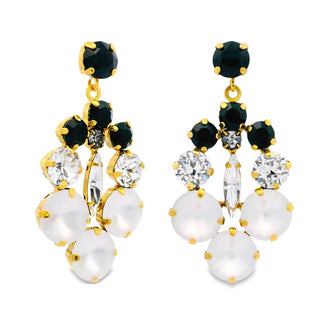 Leonie Earrings in Black and White
