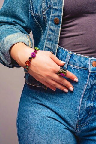 Trinity Bracelet in Gunmetal