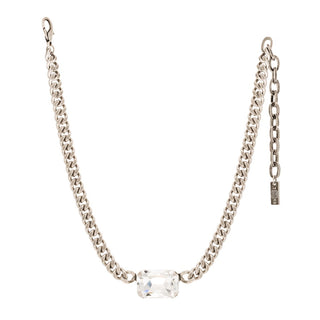 Darcy Necklace in Antique Silver / Clear