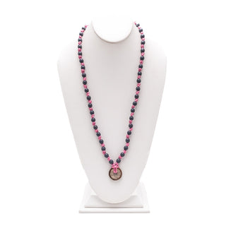 Coin Wrap Necklace Pink