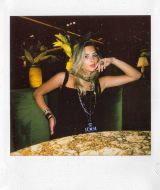 LA LA LOVE Necklace in Gunmetal / Jet