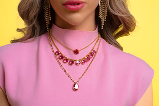 Krystal Necklace in Rose