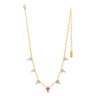 Multi Cross Necklace in Pop