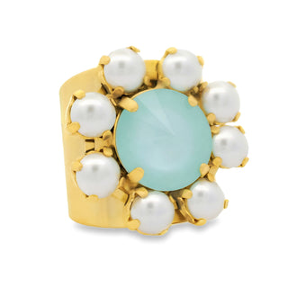 Twiggy Plus Ring in Ultra Mint & Pearls