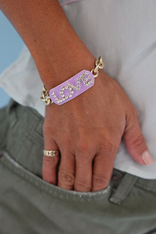 Love ID Bracelet in Enamel / Fairy Dust