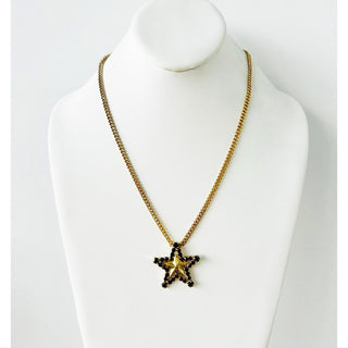 Aurora Necklace in Antique Gold / Jet