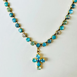 Baby Donatella Necklace in Blue Mix "One of a Kind"