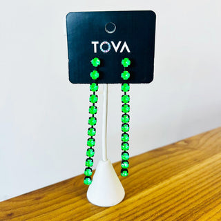 Berenike Earrings in Smutt / Electric Green