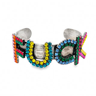 FU FU F*%K Cuff in Antique Silver