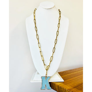 Bougie Monogram Necklace Letter "K"