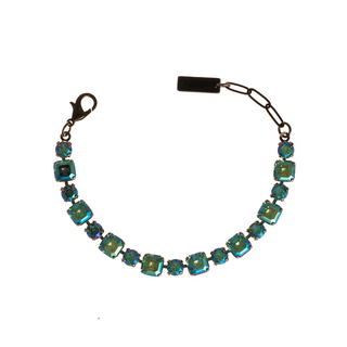 Poppy Bracelet in Gunmetal Aqua Verde