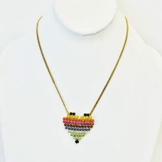 Candy Heart Necklace in Multi