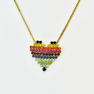 Candy Heart Necklace in Multi