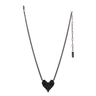 Candy Heart Necklace in Gunmetal