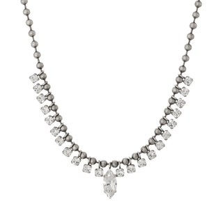 Callie Necklace in Antique Silver