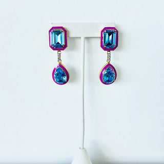 Dakota Long Earrings in Purple "One of a Kind"