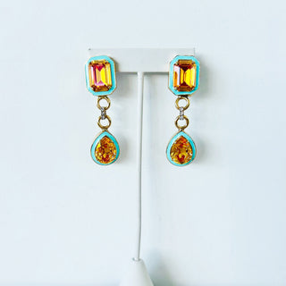 Dakota Long Earrings in Turquoise "One of a Kind"