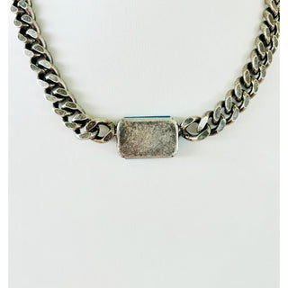 Darcy Necklace in Antique Silver / Teal Ignite