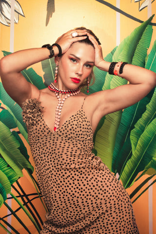 LA LA LOVE Cuff in Gunmetal / Jet