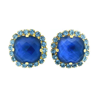 Cambrie Earrings in Denim Blue