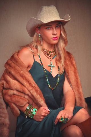 Keira Cuff in Green Mix