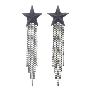 Black Ox Star Fringe Earrings