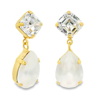 Estelle Earrings in White Matt