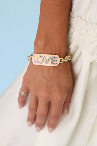 Love ID Bracelet in Enamel / Fairy Dust