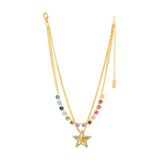 Layered Star Necklace in Fairy Dust