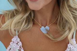 Candy Heart Necklace in Pastels